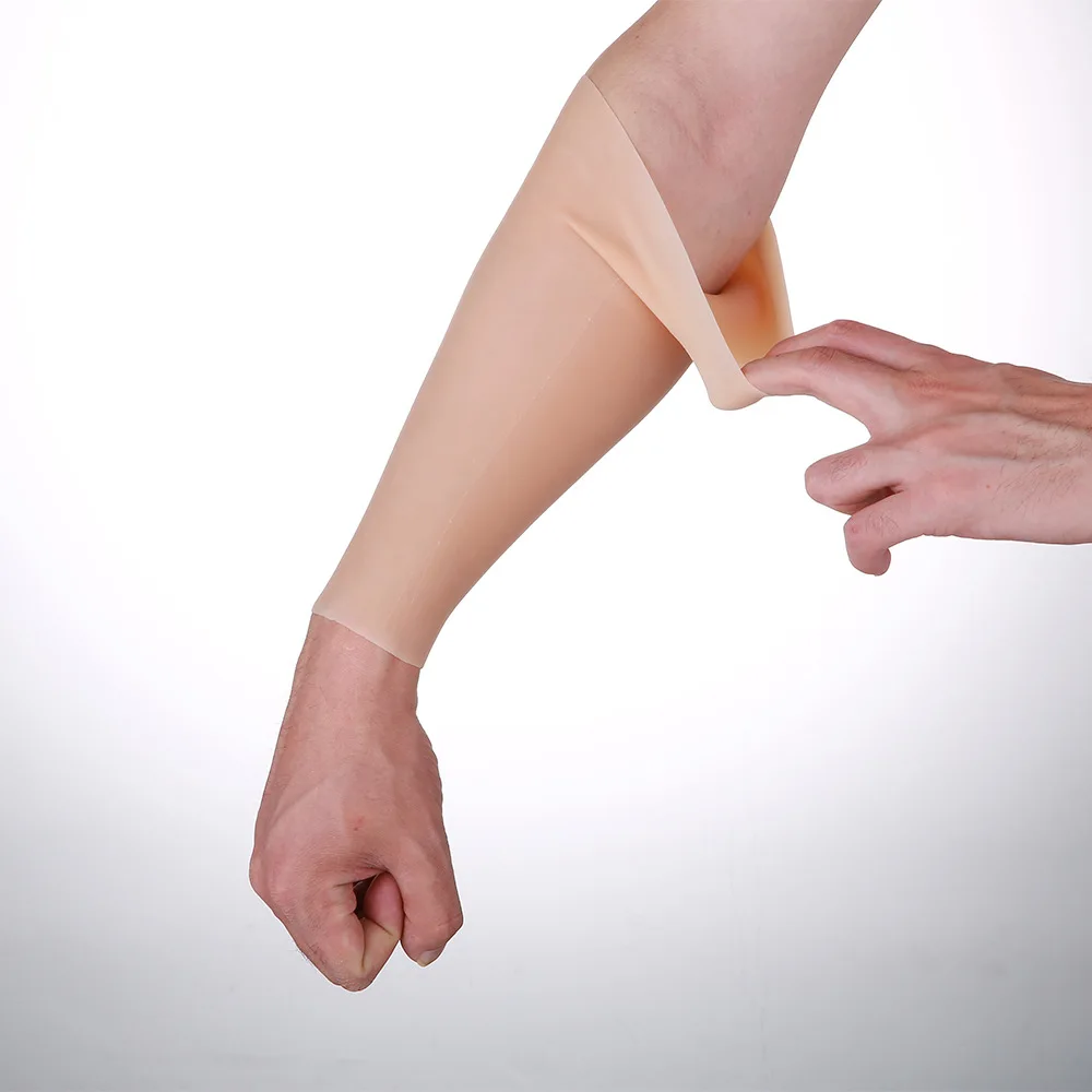 O-shaped Leg Pad Spiral Leg Pad Corrector for Arm and Calf Injuries Birthmark Blocking Silicone Plump Leg Cover
