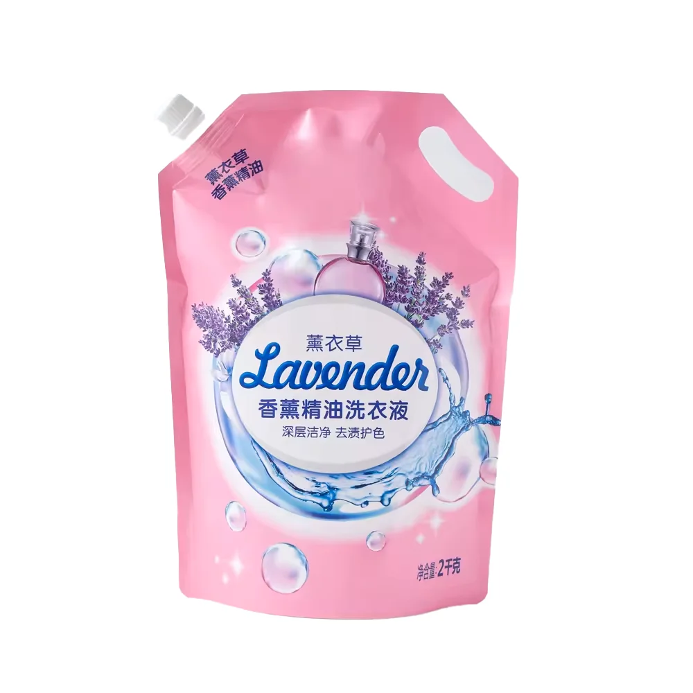 Custom Printed Stand Pouch Packaging PET Plastic Bottom Spout Bag for Laundry Detergent Washing Powder Hot Sale September