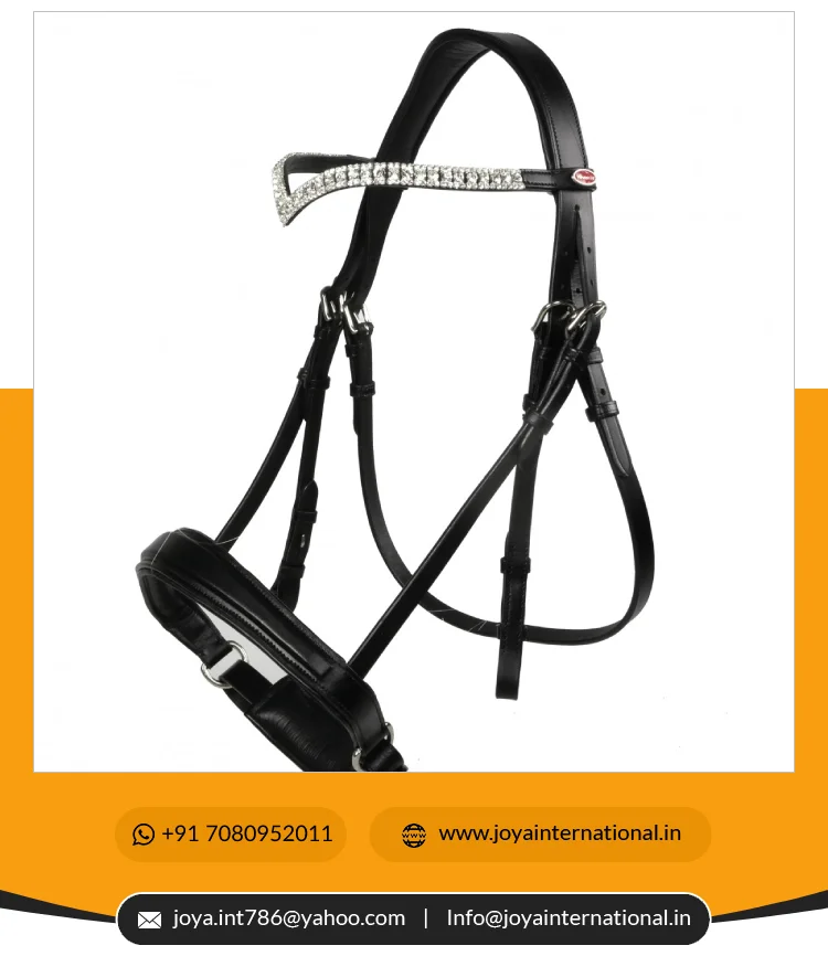 English Horse Bridles for Sale  Snaffle Bridle With 2 Browbands Horse Bridles for Sale From India multifunctional