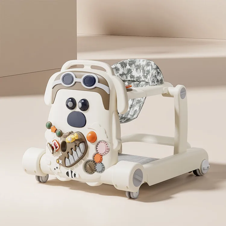 Baby walker anti-O-legs multi-functional walker anti-rollover trolley baby can sit folding to learn to walk