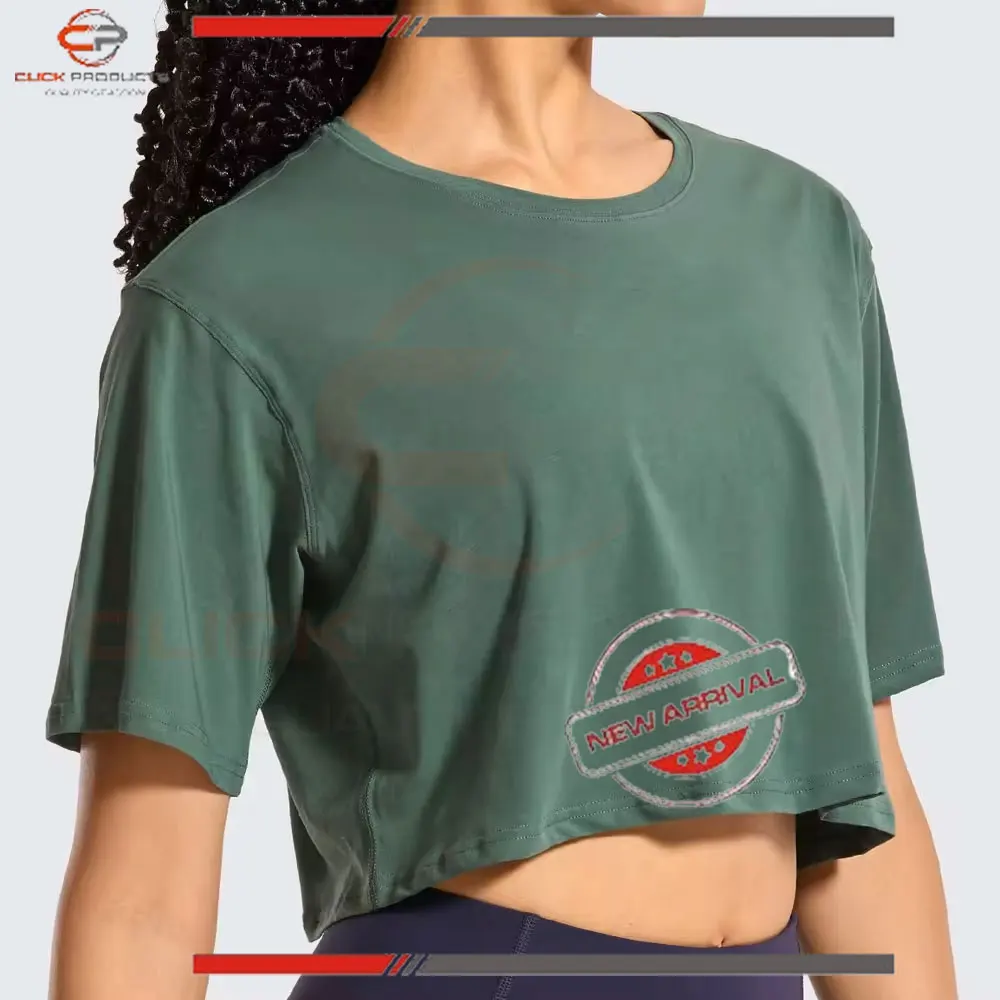 Wholesale Gym Tees T Shirt quick dry Women Short Sleeves Fashion Sexy Goga Top T-shirt Ladies Crop Tee sports tshirt for women