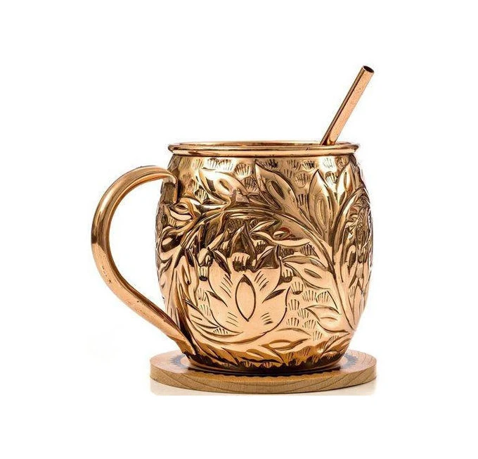 100 % Pure Copper Mug Handcrafted Moscow Mule Mug Authentic and Strong Riveted Handle cocktail Beer Drinking mug