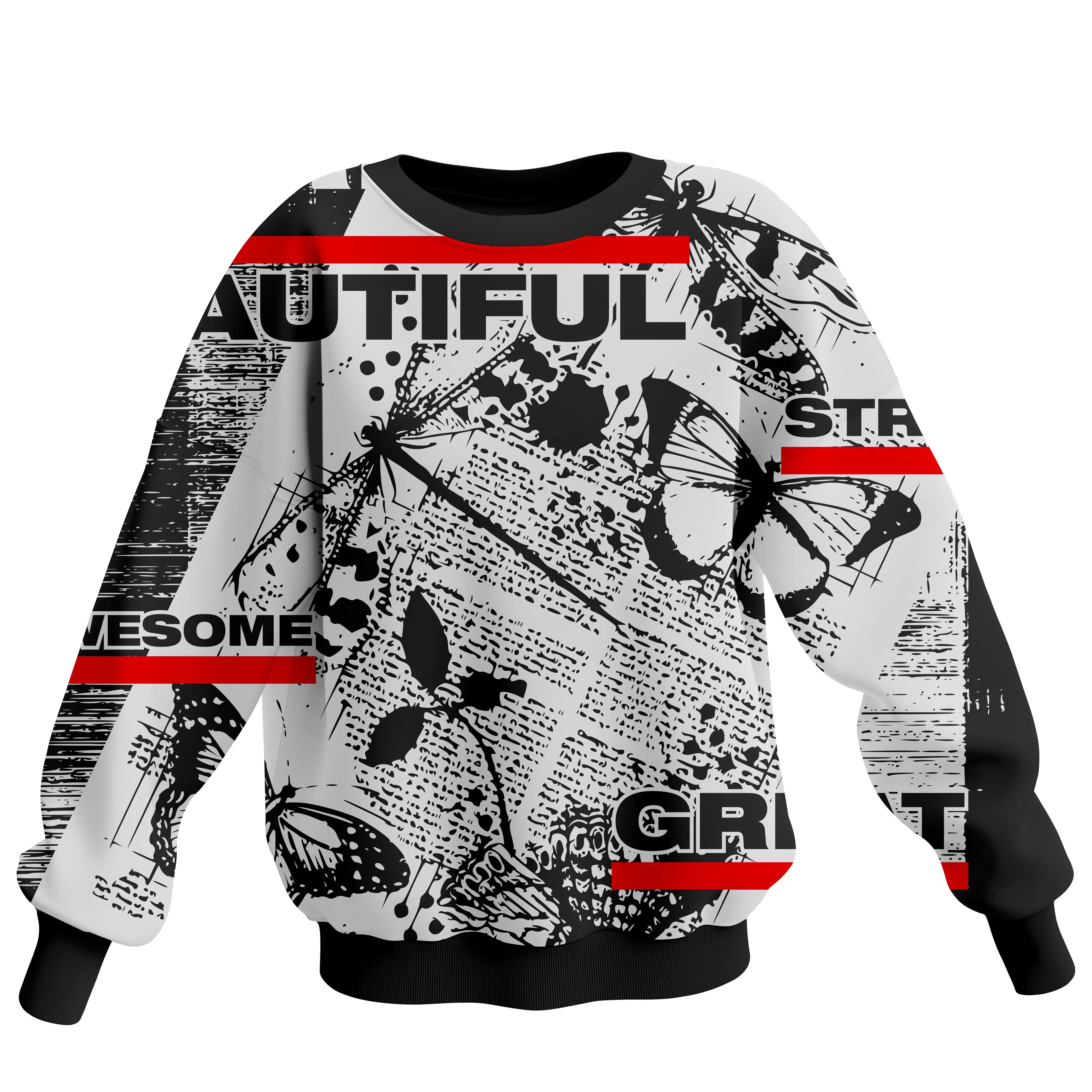 2024 New Arrival Polyester Spandex cotton Fabric Sublimation Printing Long Sleeve Hoodie Sweatshirts For Women Custom Log