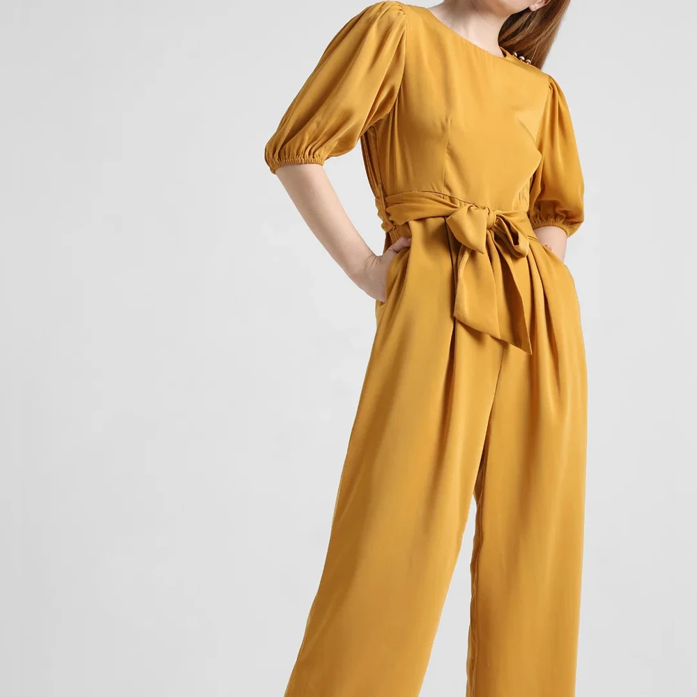 OEM Custom 2024 Wholesale Fashion Loose Women Jumpsuit Wide Leg Jumpsuit Short Sleeve Fashion Casual Plus Size Jumpsuit