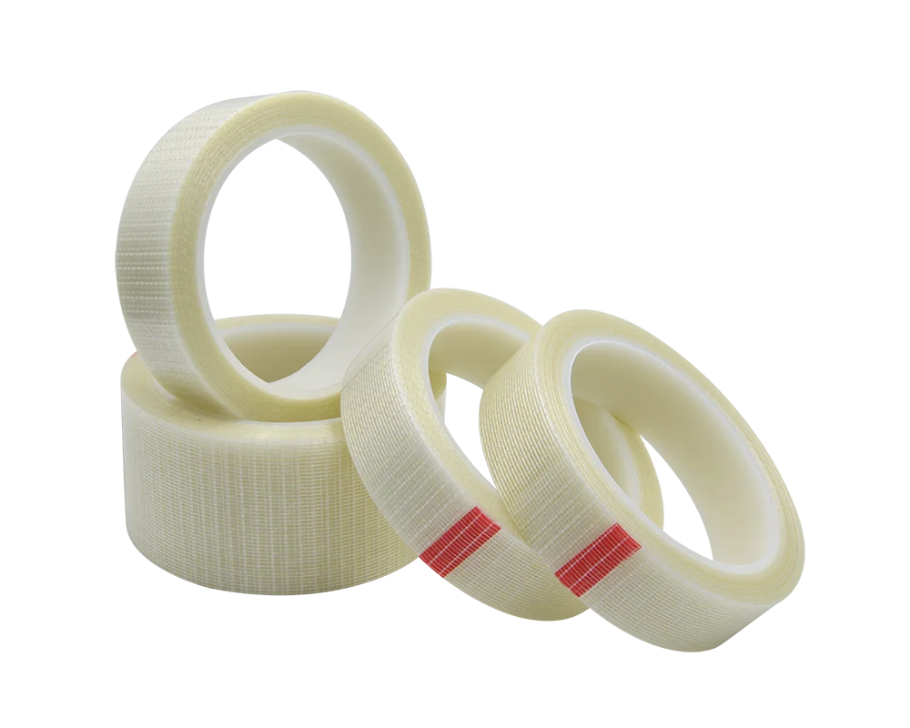 Factory Single Sided Economy Filament Fiberglass Tape Cross Weaved Filament Strapping Adhesive Tapes For Heavy Duty Packaging
