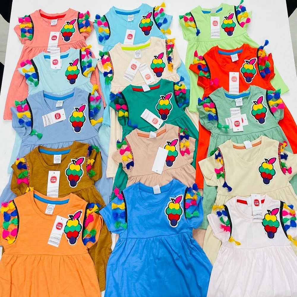 Cheap wholesale kids clothing Summer girls clothing high quality Children Clothes Kids recycled mixed branded Clothing In Bulk