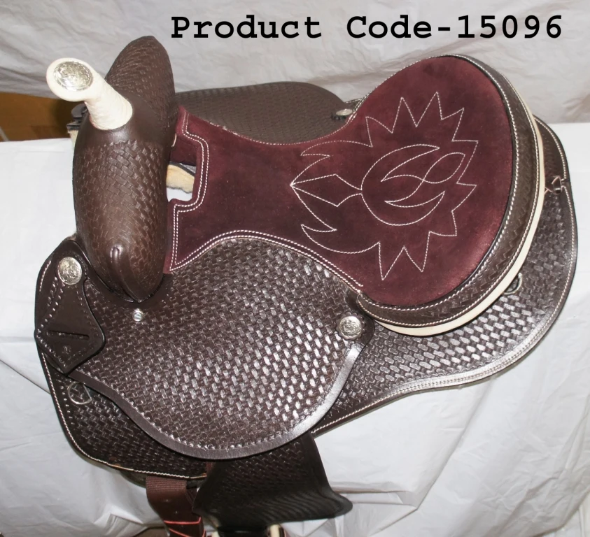 Barrel Western Leather Saddle western style leather saddle High quality barrel western leather saddle Black Brown Tan Chestnut
