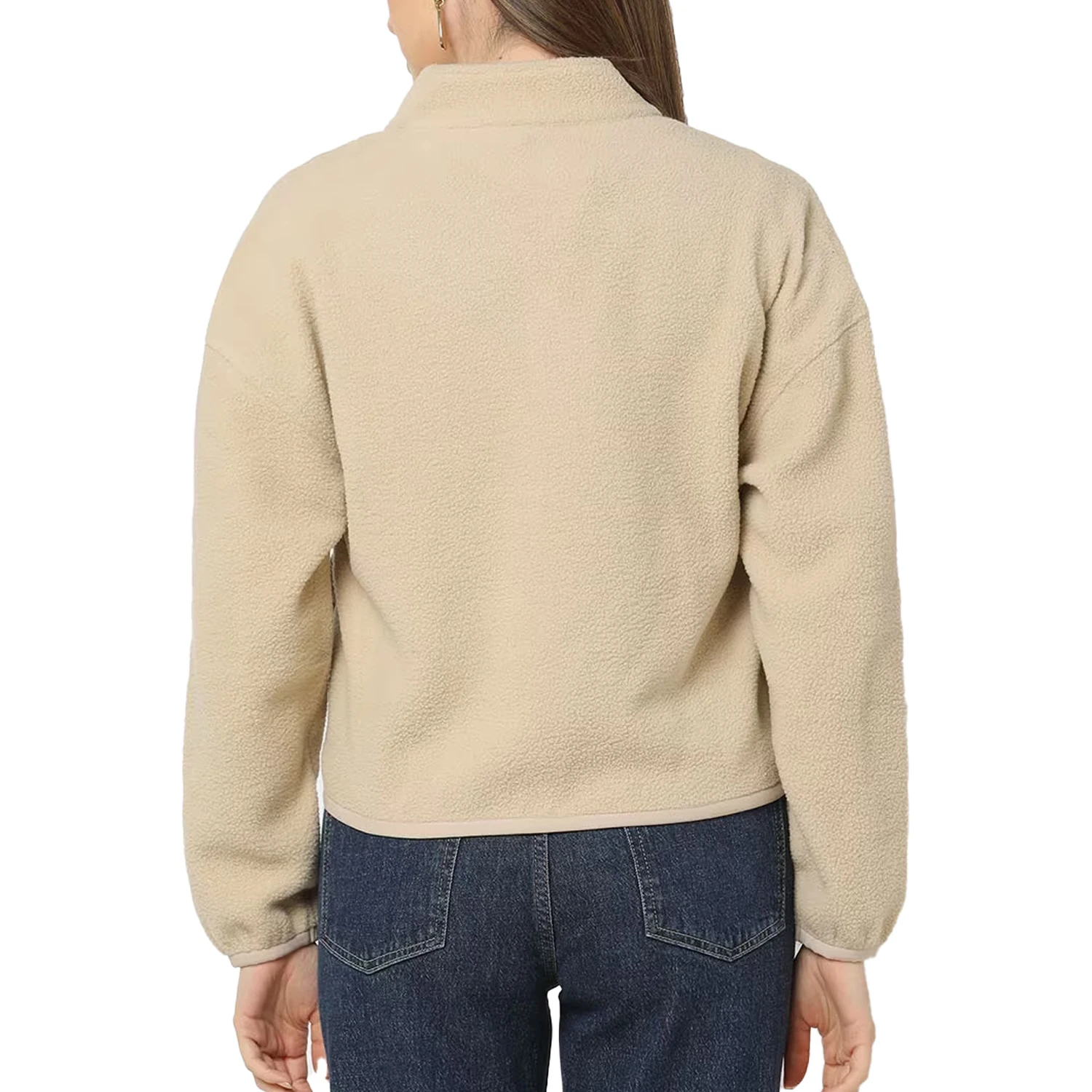 Winter Fashion V Neck Full Zipper Stand Collar High Quality Sweaters For Women From Bangladesh Manufacturer With 100% QC