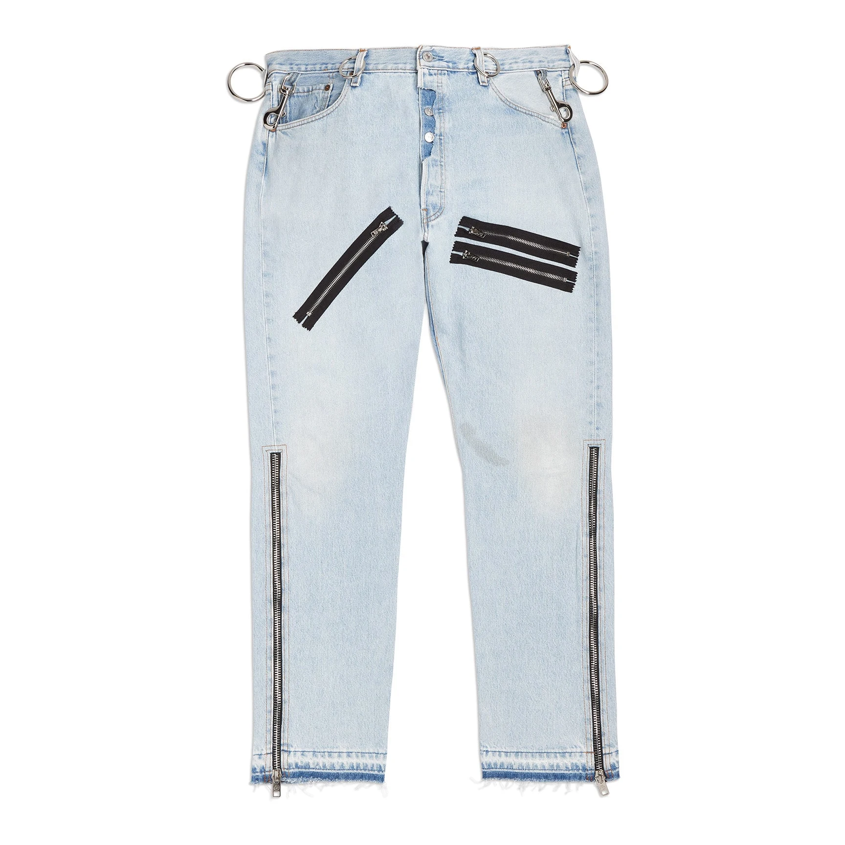 2023 Zipper pocket flare denim blue men jeans baggy fashion washing design men dress jeans