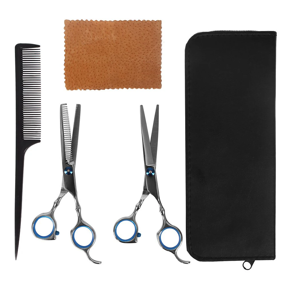 Hot Sale Japanese Professional Polish Finish Hair Cutting Scissors Thinning Set Sharp Blade Shears Tijeras