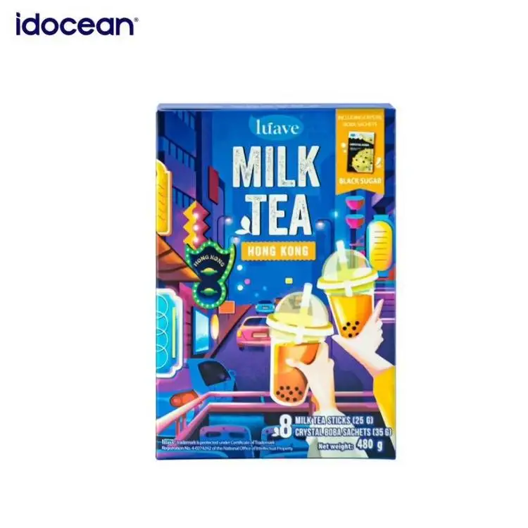 Hong Kong Milk Tea With Black Sugar Tapioca Pearls Inspired by Hong Kong Nightlife Quality Controlled from Start to Finish