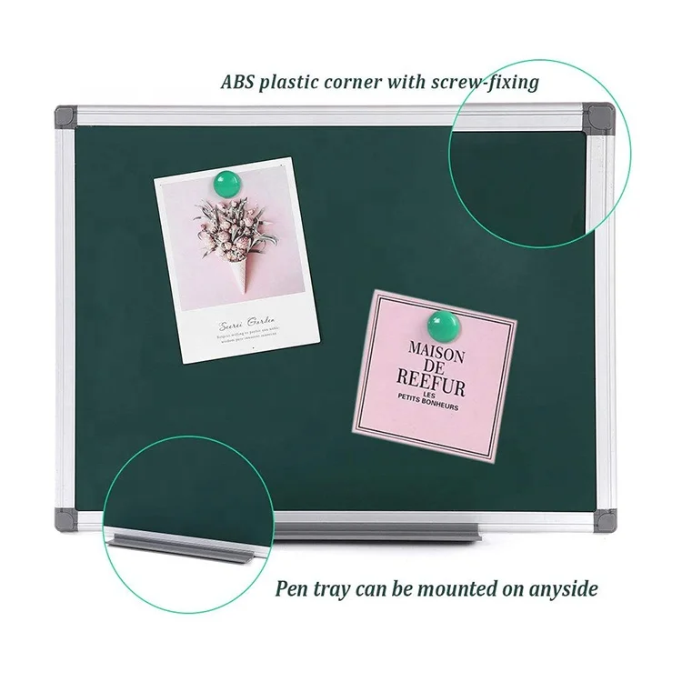Standard size classroom chalkboard blackboard school aluminium frame magnetic writing green chalk board black board