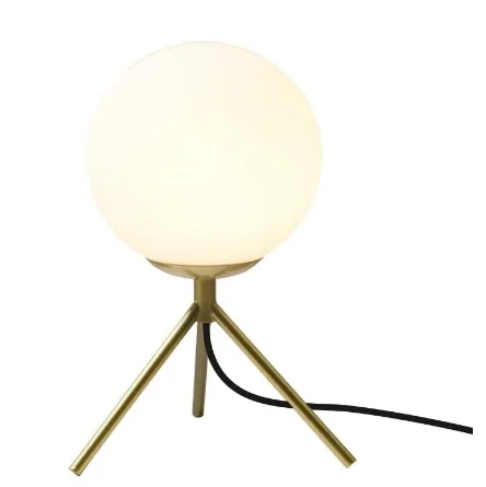 Brass Table Lamp Home Decor Glass Ball and ANG Metal Table Lamp Reading Lamp for Office, Bedroom, Living Room