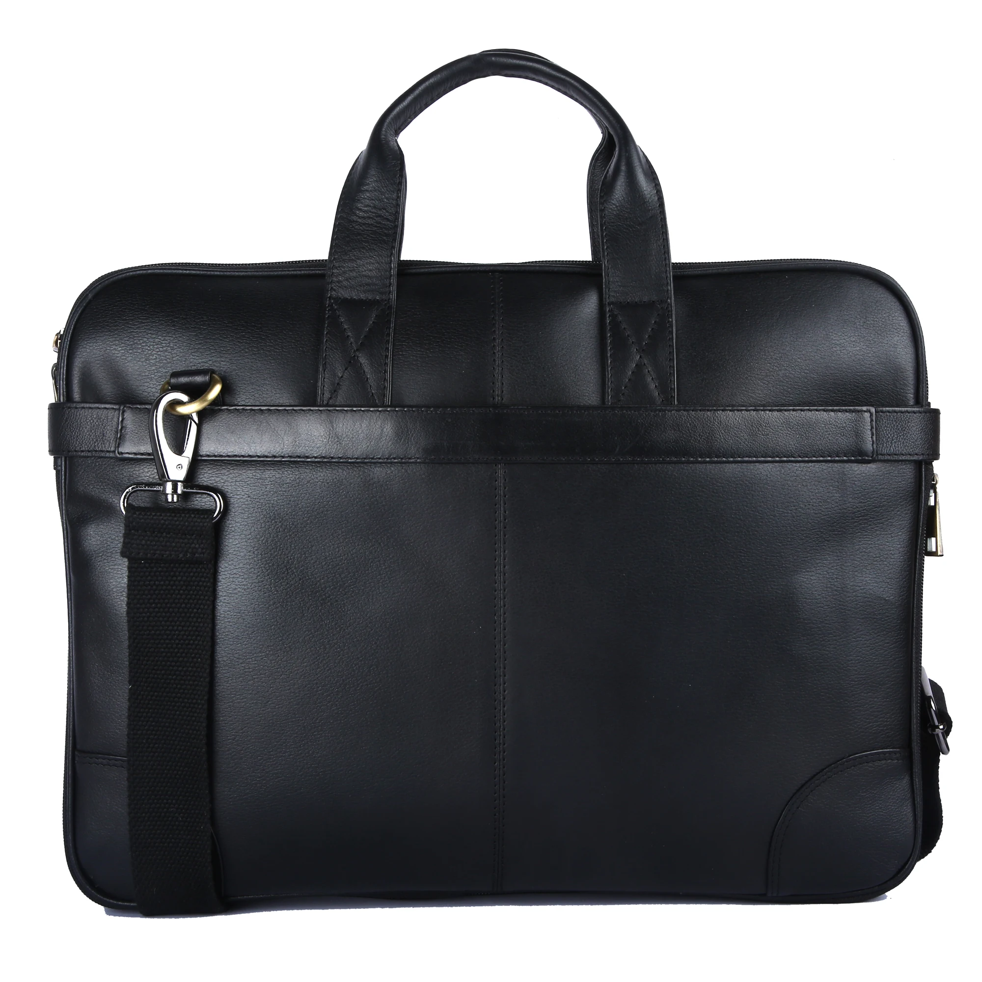 Best Selling Hand Made Leather Black Laptop And Notebook Bag Unisex Briefcase Business Handbags At Wholesale Manufacture