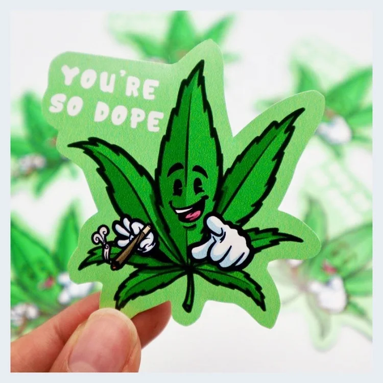 Weed Smoking Stickers  Vinyl Stickers for Laptop Car Skateboard Luggage Hydroflasks Phone Guitar DIY Graffiti Stickers