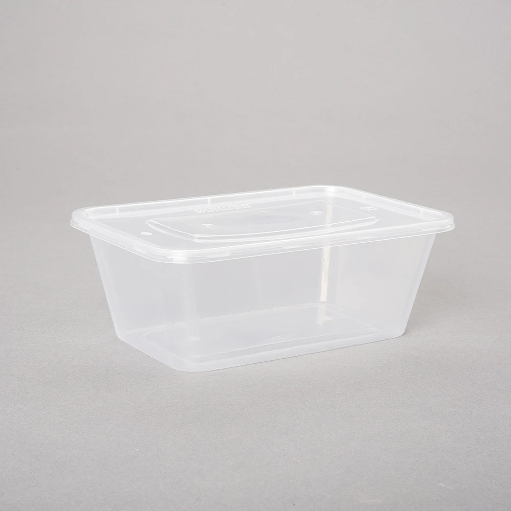 500 650 750 1000ML Food Storage Containers Disposable Plastic Bento Lunch Boxes Meal Prep Containers With Lids