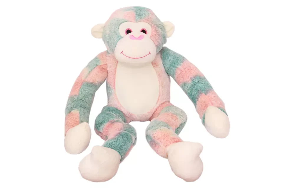 Multi-Colored Cute Monkey Soft Plush Stuffed Animal Toy Best Fabric Cotton and PP Filled for Boys Handmade in India