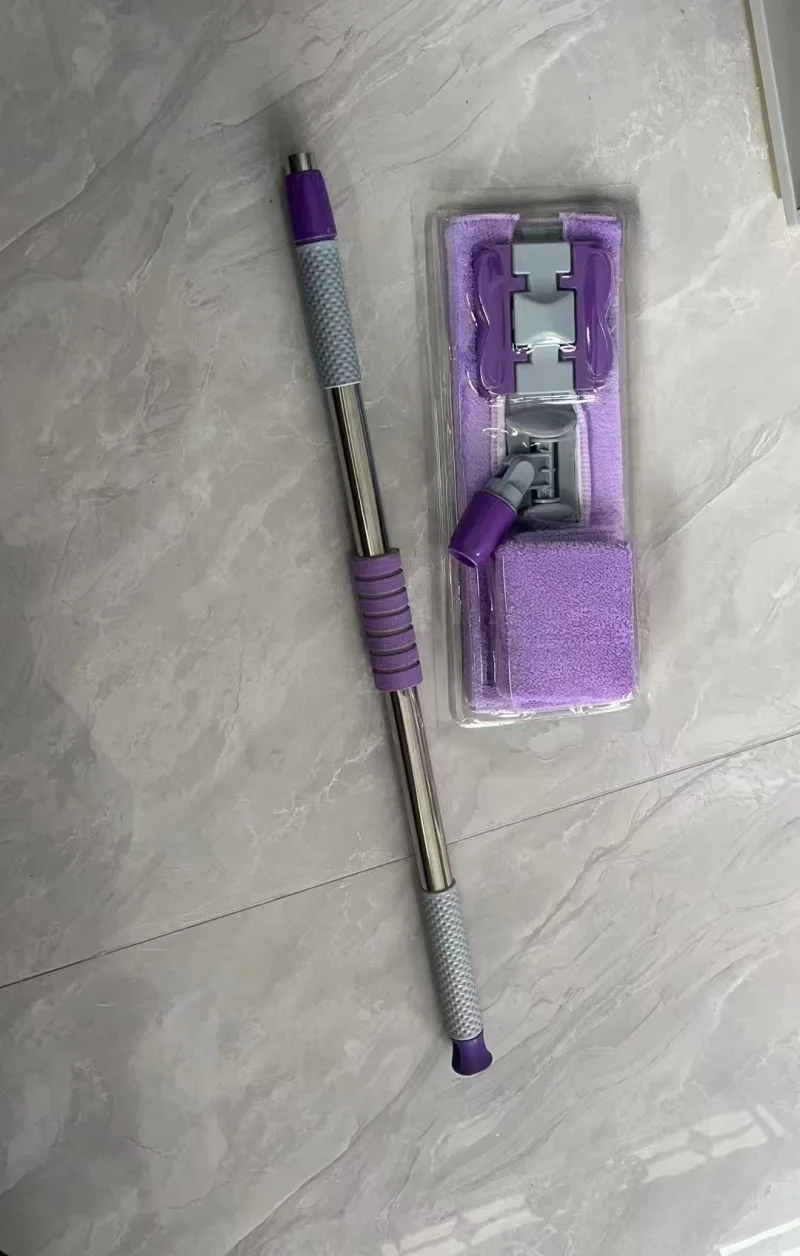 360 Degree Rotating Magic Flat Mop with Plastic Clip-On Handle 360 Degree Rotating Magic Flat Mop for Household Floor Cleaning