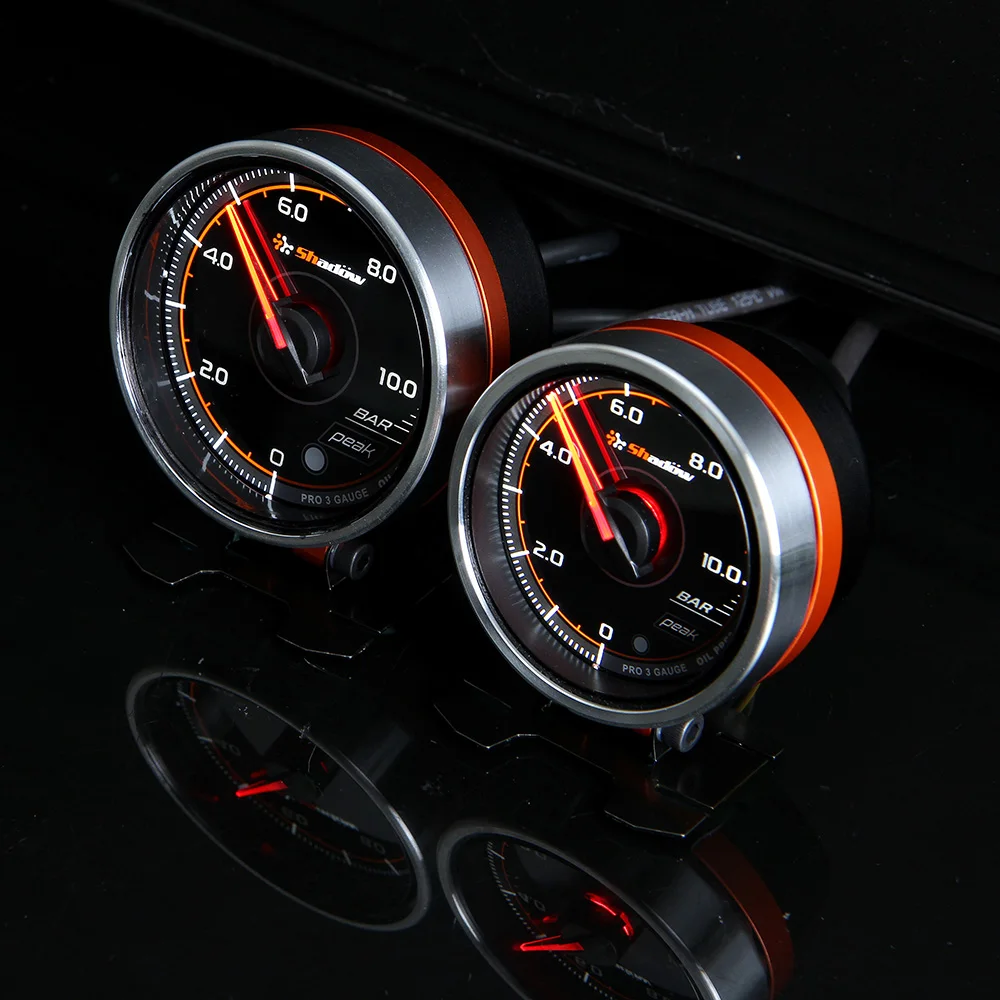 Durable and Indispensable Shadow Oil Temp Gauge 2 inch 52mm and Clear Face in Fahrenheit Engine Oil Temperature Display