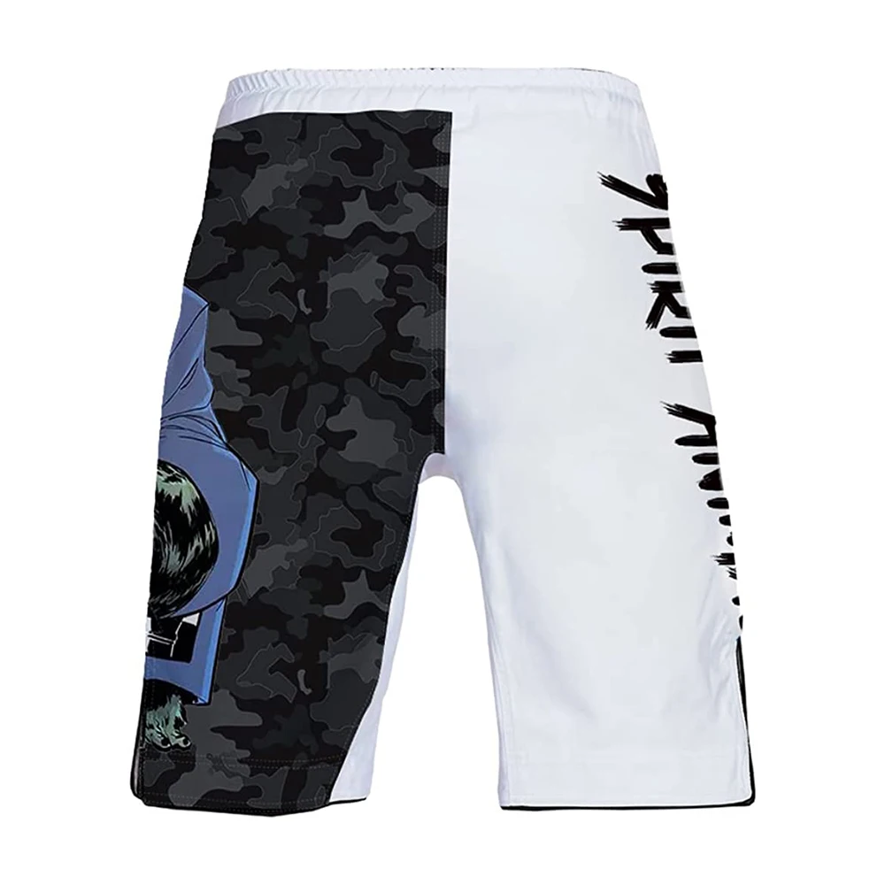 customized Super Elastic Quick-Drying Fabric Scientifically Pressurized MMA Custom Mid Thigh Thai Fight Shorts