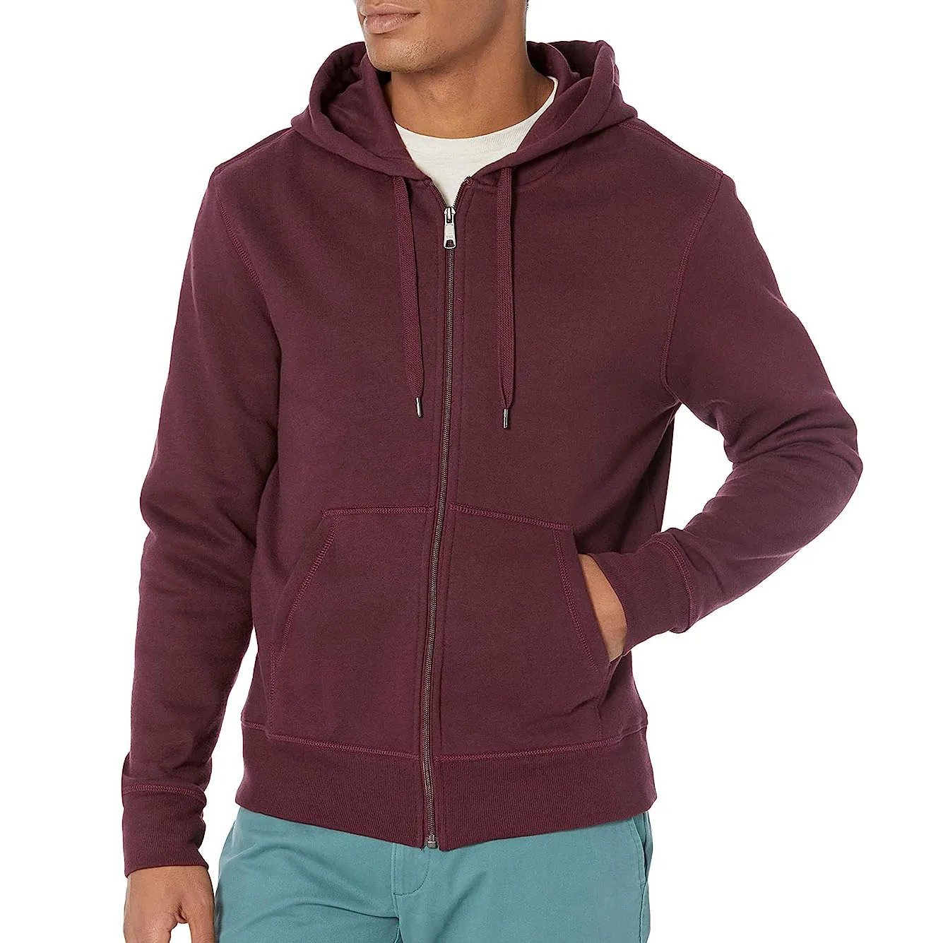 New look Custom Plain Zip Up Hoodie Men Hoodies Wholesale Heavy Weight Premium Zipper Hoodies