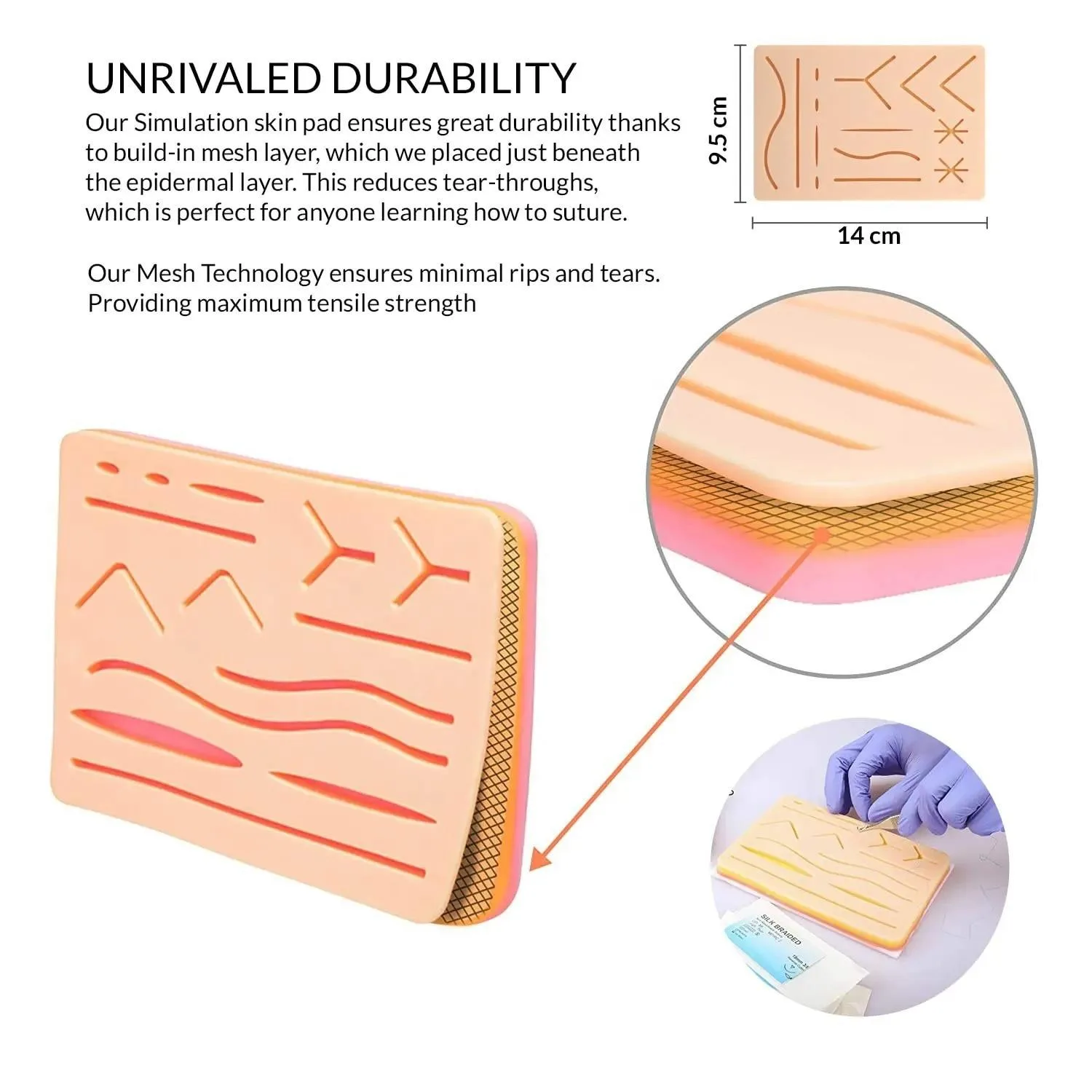 Новое поступление доступная цена полные хирургические накладки для практики наложения швов с высококачественными индивидуальными размерами онлайн-продажи