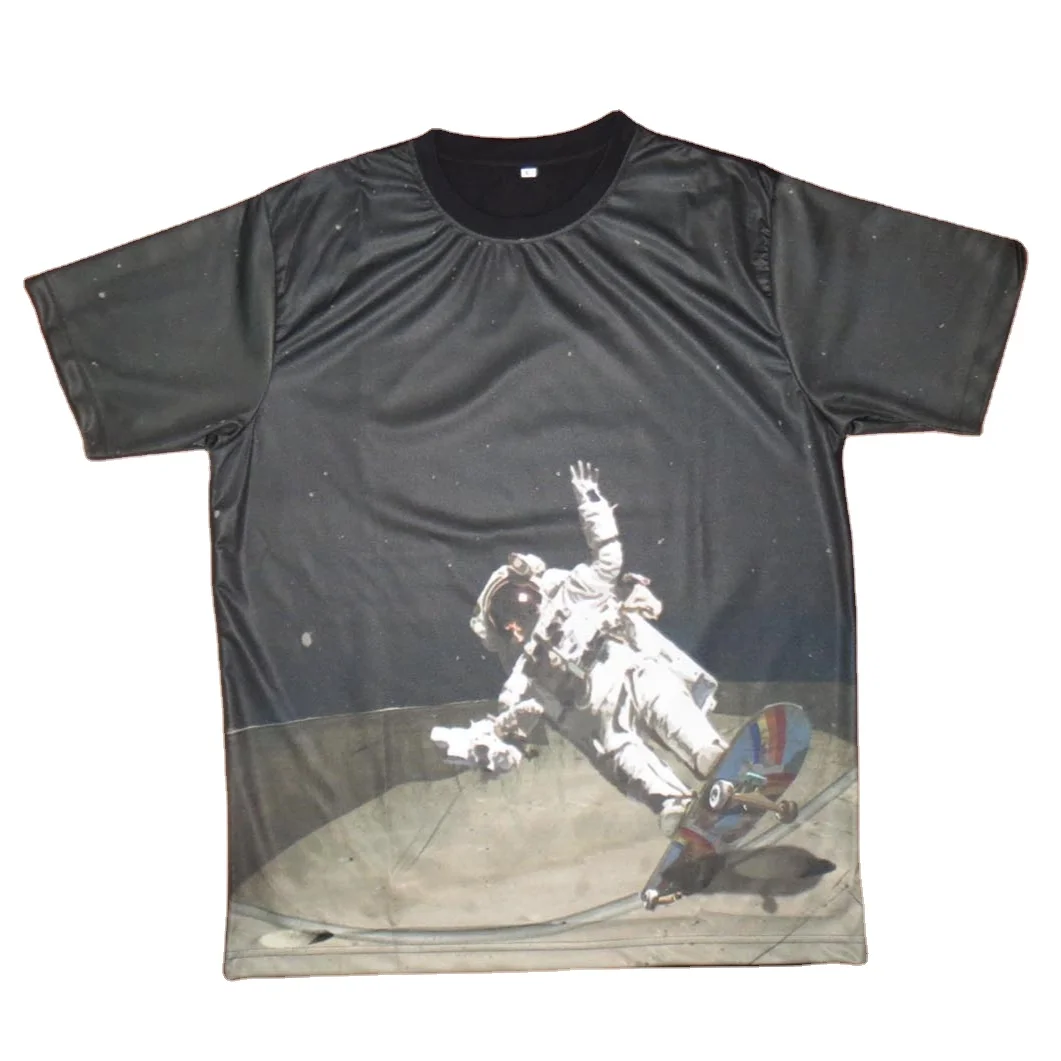 Promotional Wholesale 100% Polyester Blank half Sleeve T-Shirt Plain white and light color T Shirt for sublimation printing