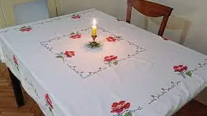 Easy Care Washable Versatile Protective Fabric Eco Friendly Durable 100% Cotton Table Cloth Dining Party Kitchen High Quality