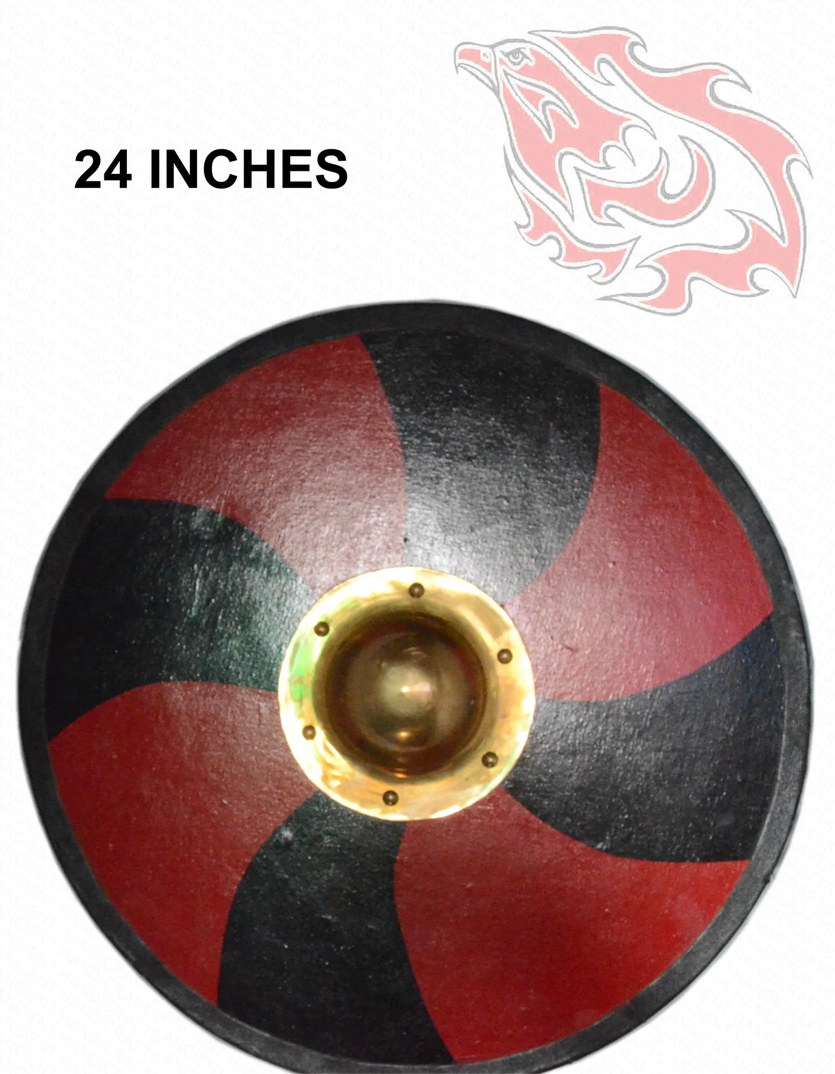 OEM Custom Made Medieval Roman Plywood Shield with Correct Historic Designed Shield Sale By Indian Exporters