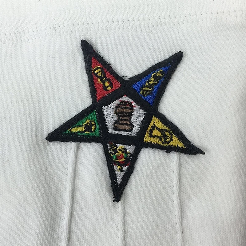 2022 new arrival plain white cotton fabric masonic gloves embroidered logo competitive price low MOQ masonic gloves