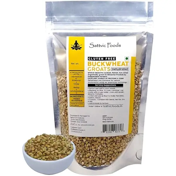 Buckwheat flakes cooked cereals instant food grain products oatmeal breakfast wholesale customized