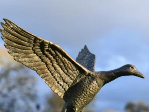 Garden Life Size Antique Black Brass Copper Bird Bronze Swan Animal Statue Sculpture for Sale