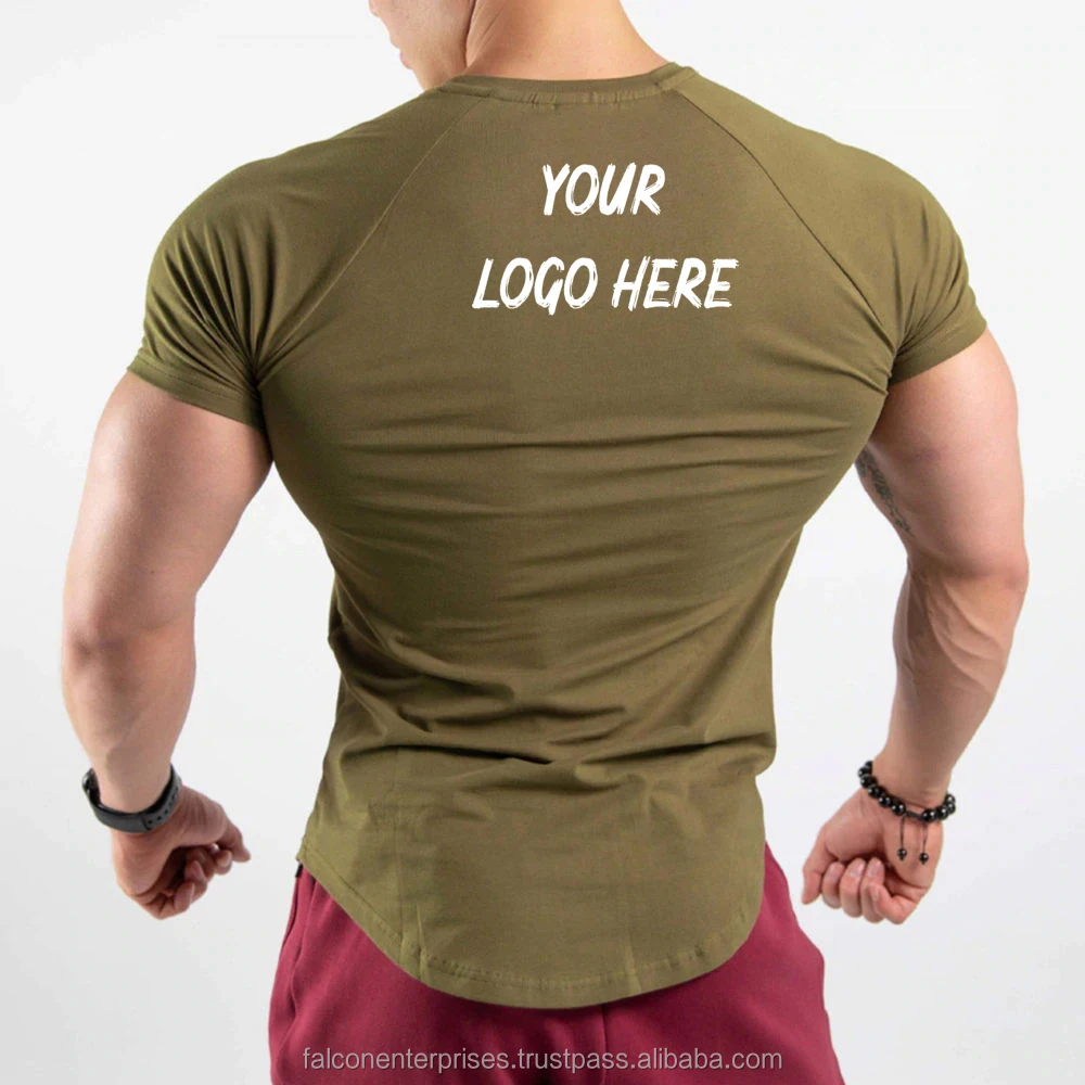 Men Running Sport Jogging Training Tee Tops Cross-fit Brand Clothing Gym T-shirt Men Fitness Bodybuilding Cotton Skinny t shirt