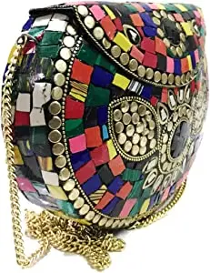 customized handcrafted  highly polished Beautiful  customized  mother of pearl fashion handbag  for  women  from India ,