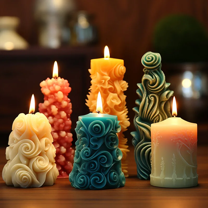 New Ideas DIY Candle Silicone Mold Handmade DIY Gift Aromatherapy Candle Molds