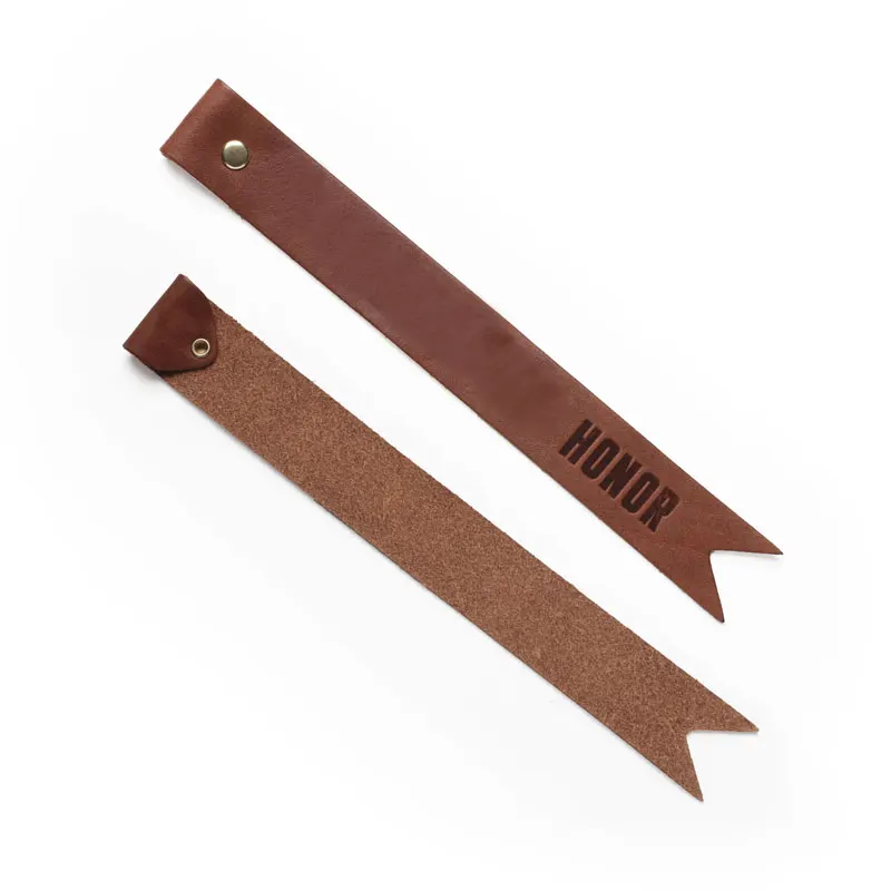 Custom logo String Vegan Leather Bookmark Keychain