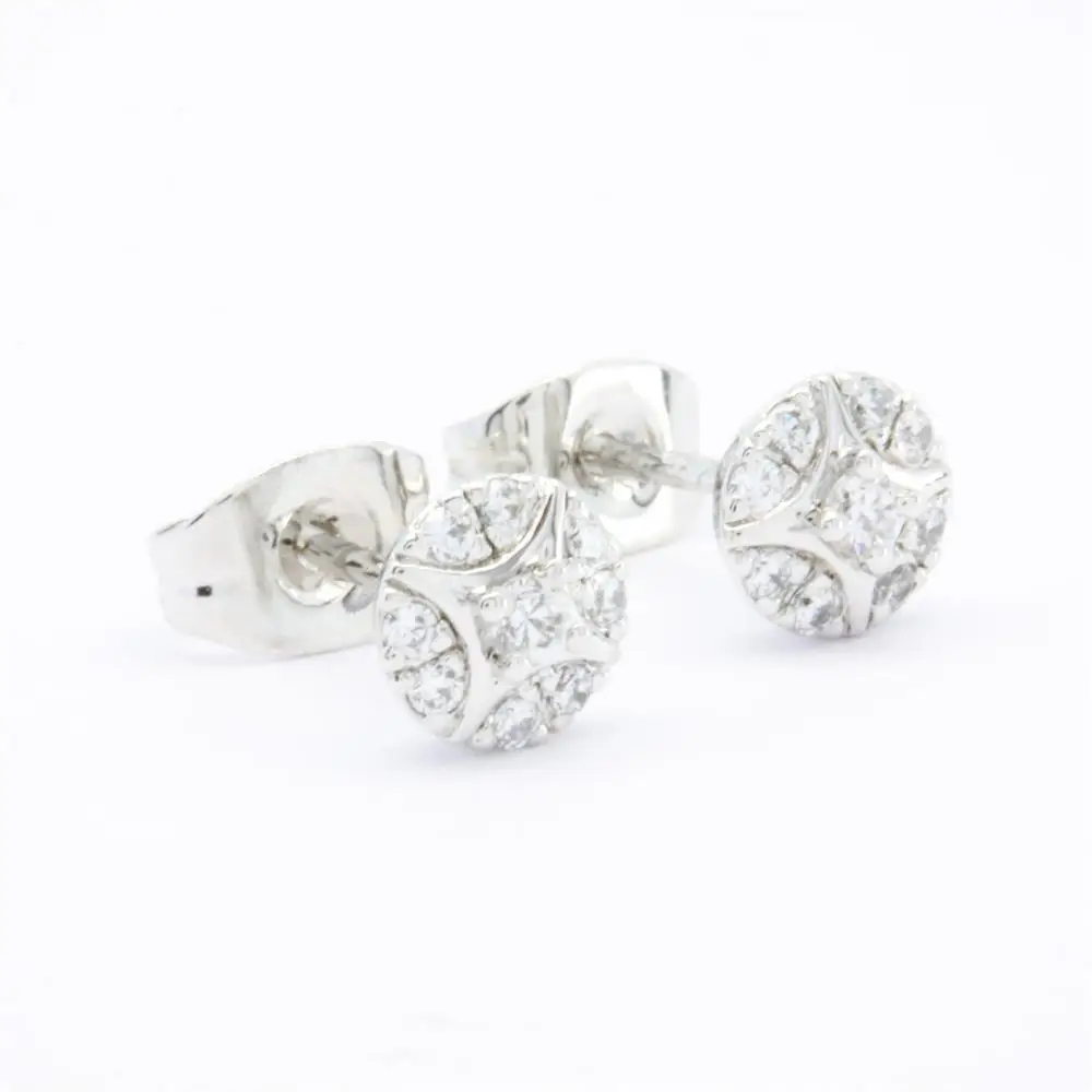 OEM Anniversary Best Choose 18K High Quality Solid White Gold Earrings Real Diamond Fine Jewelry Wedding Sets Jewelry Set Bridal