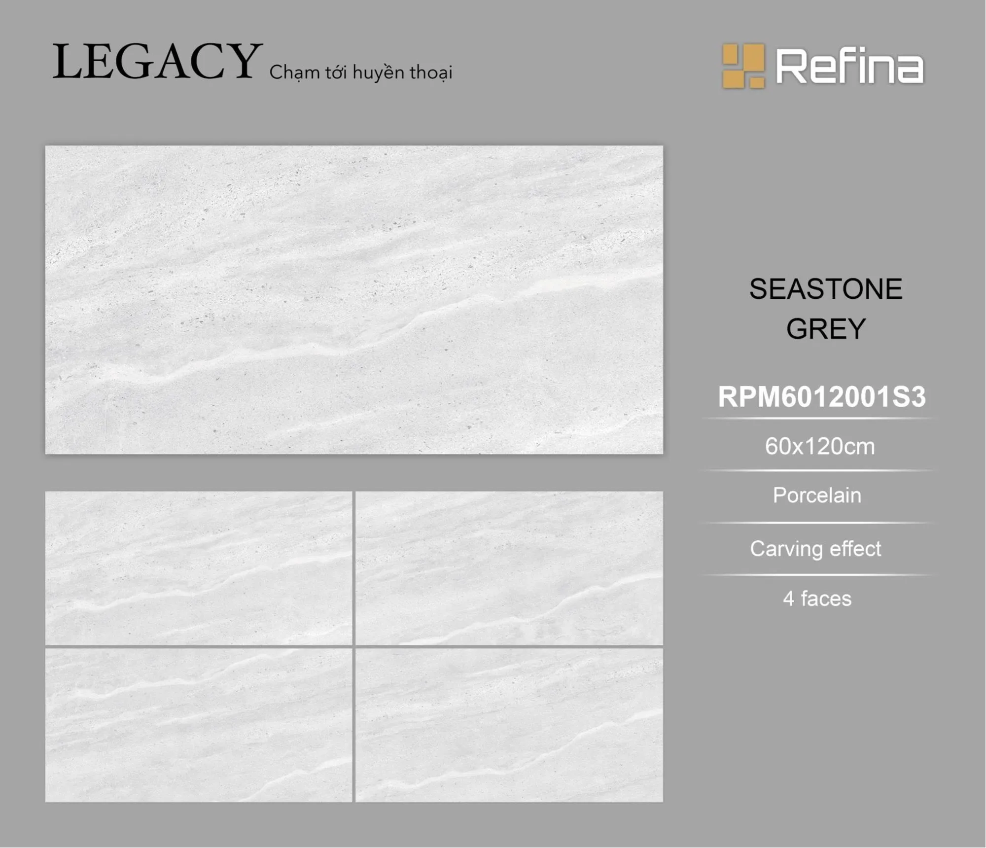 Wholesale CMC brand 60*120 Full body Glazed Porcelain ceramic Floor Tile Rustic Style