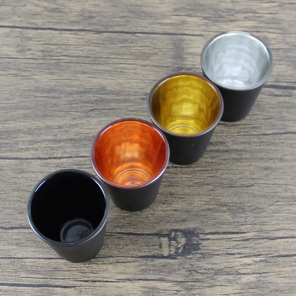 Glass Tequila Shot Glasses Business Gifts Machine Soda-lime Whiskey Glass Modern Wine Matte Black Made +matte Black 60 Ml CN;SHA