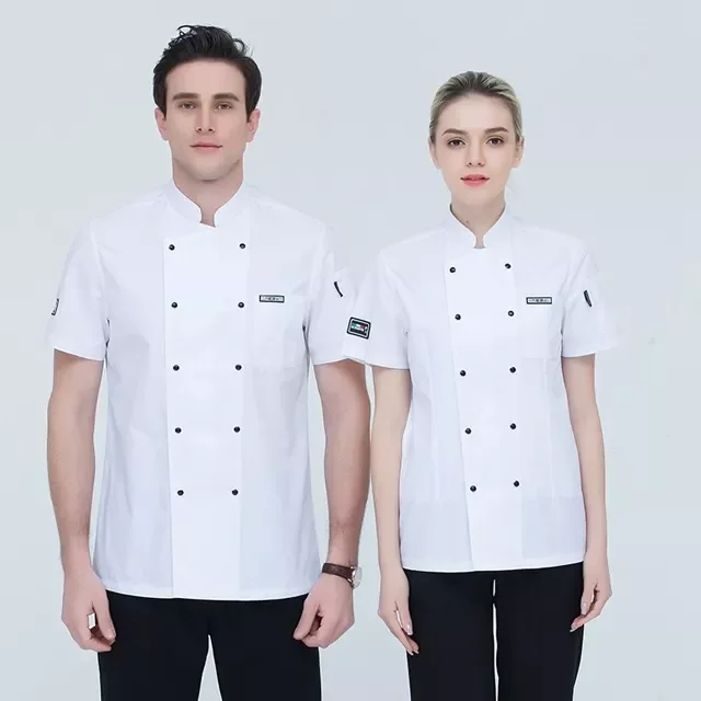 Custom double-breasted sushi chef uniform for cooking kitchen restaurant Cook Work wear chef Jacket made in India custom logo