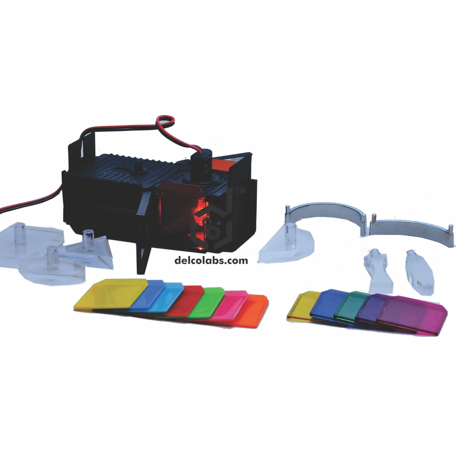 Light Box with Optics Kit for Optical Experiments by Students in schools physics laboratories