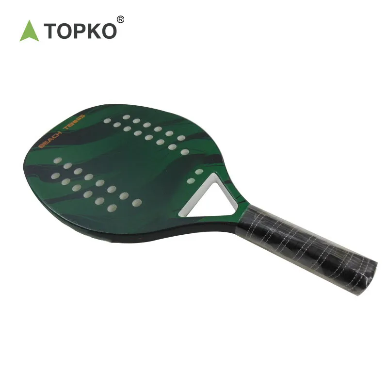 TOPKO High Quality Fiber Glass Beach Tennis Racket Carbon Fiber Custom Beach Paddle/Padel Racket
