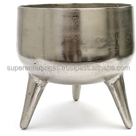 Silver Theme Design Planters & Pots Best Indoor Decor Polished Finishing Designs Green Plant Planter
