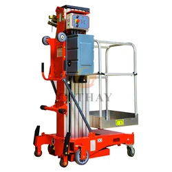 CE certificated small 5~14m genie push around vertical mast hydraulic aerial ladder platform with easy loading