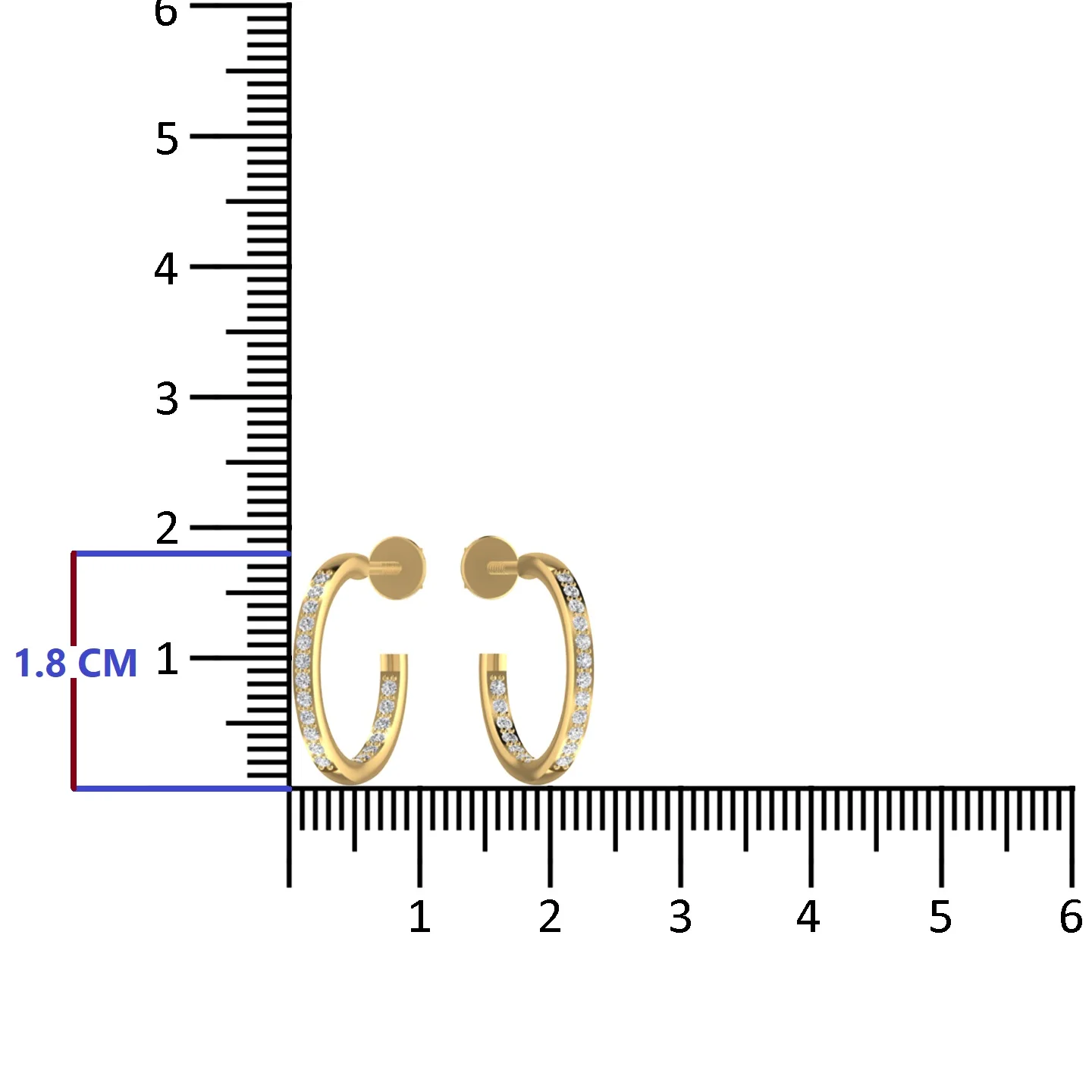 14kt Lab Grown Diamond Solid Rose Yellow White Gold Half Hoop Earrings Daily Wear Luxurious Fine Jewelry For Women