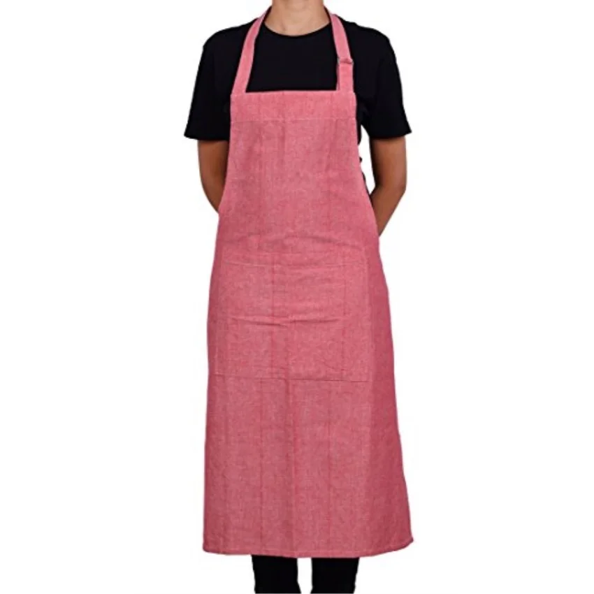 Washable adjustable waterproof Organic cotton apron stain Resistant Apron for hotels (10000008799931)