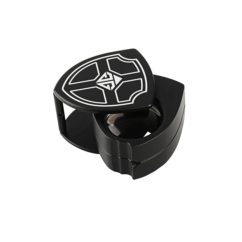 Diamond Inspecting Loupe Precision GemTrue Shield Loupe Triple-Bonded 10x Lens Rivet-Free Design Deluxe Black