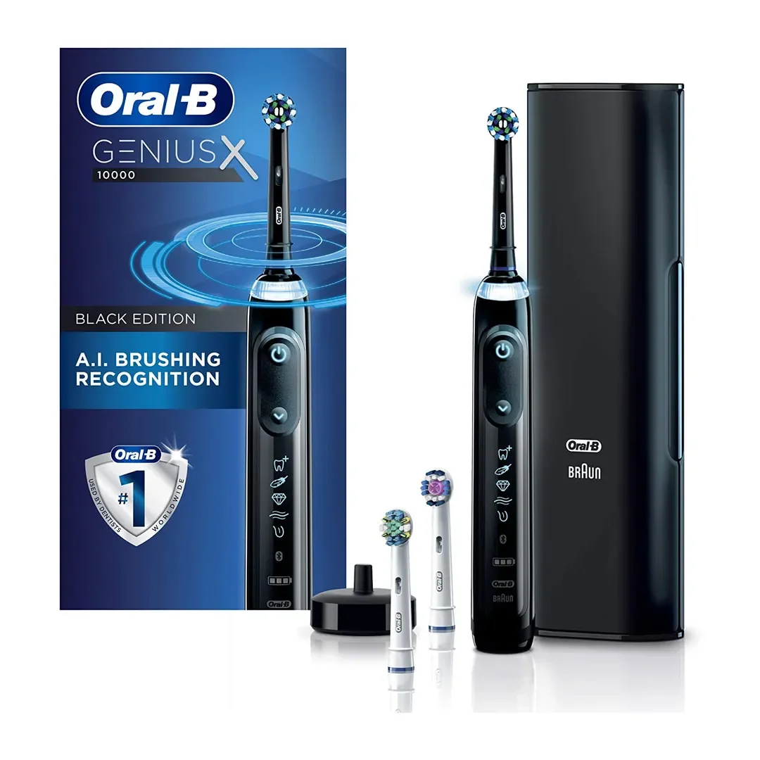 Oral-B Power iO Series 9 Electric Rechargeable Toothbrush, Black Onyx, with (6) Brush Heads and Travel CaseOral-B Power iO Serie