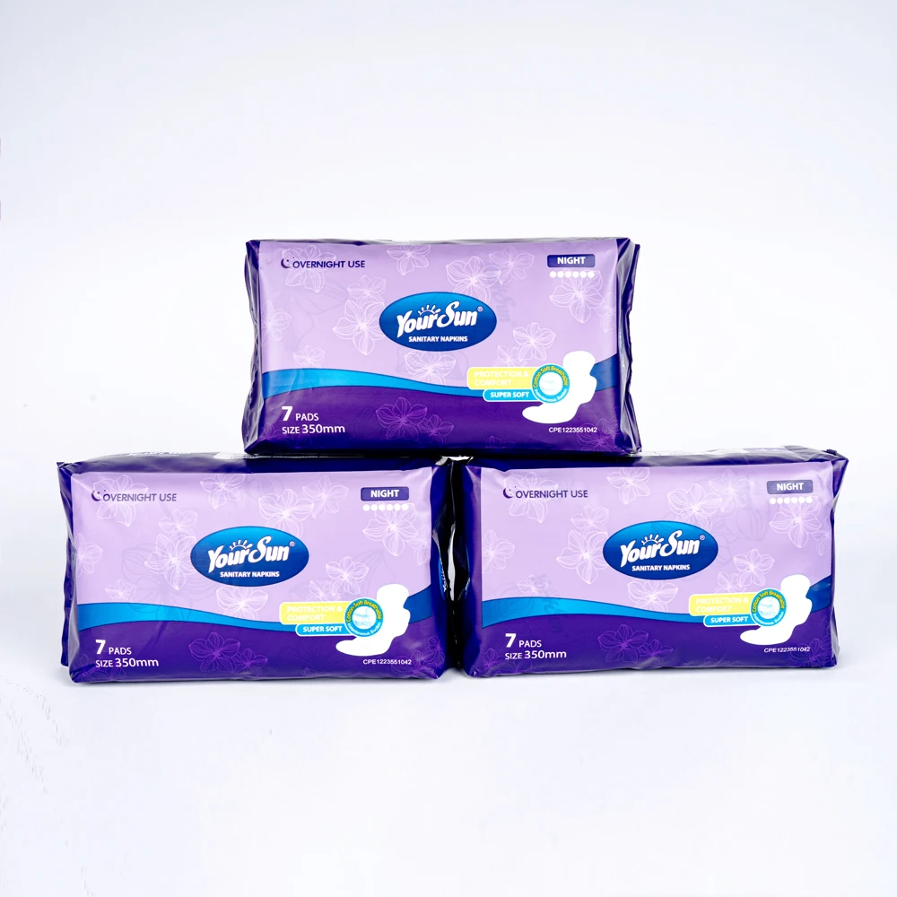 B Grade Korea Antibacterial Ultra Thin Absorbent Cloth Sanitary Pads Organic Biodegradable Sanitary Napkin With Low Price