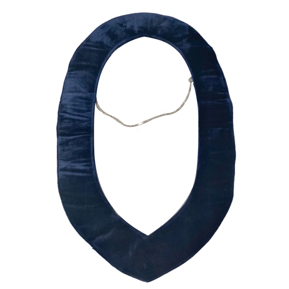 Masonic past master chain collar and silver jewels royal blue velvet with Excellent quality